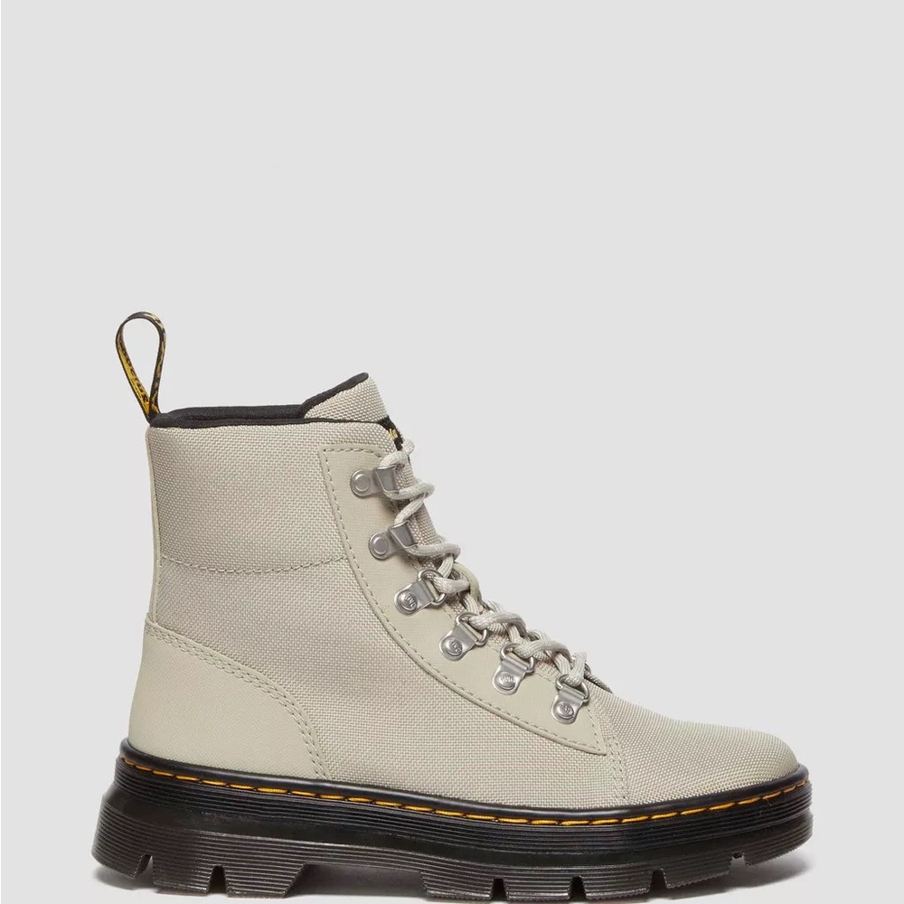 Dr Doc Martens Womens Air Wair Taupe Lace Up Combat Boots Size 8 NEW - Picture 6 of 11